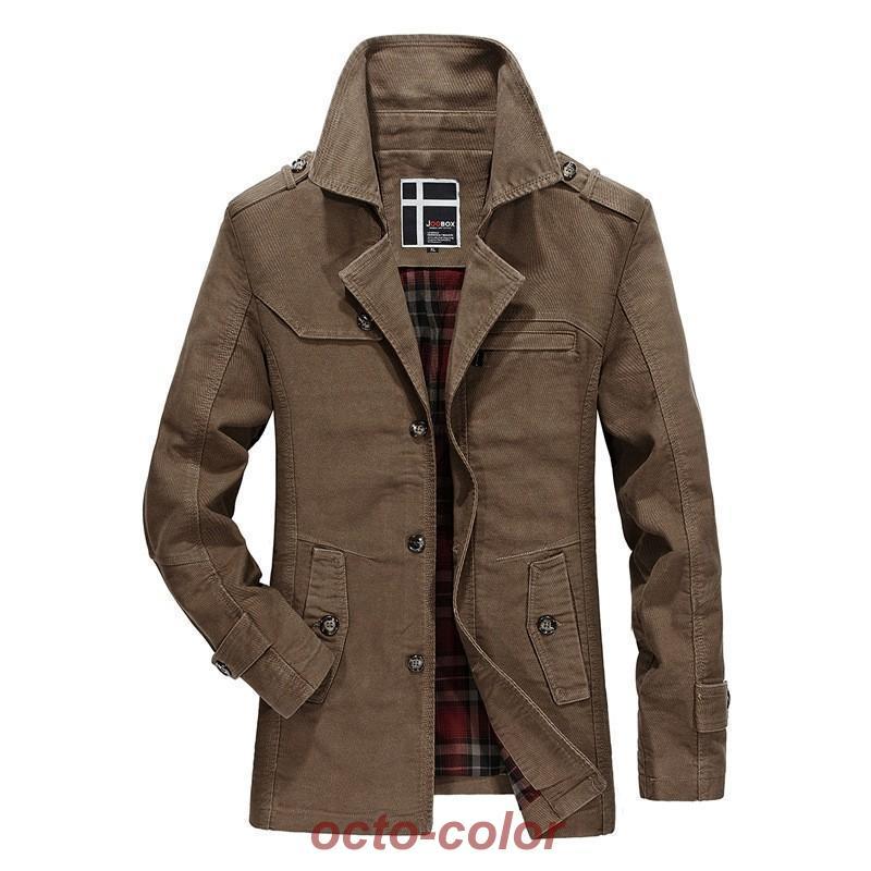 チェスターコートメンズ 無地 ブルゾン エポーレット付き ミリタリー