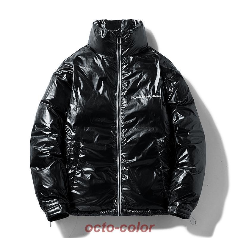 ダウンジャケット メンズ 両面着 リバーシブルジャケット 無地 柄物