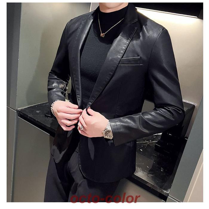 レザージャケット メンズ フェイクレザー ジャケット ライダース