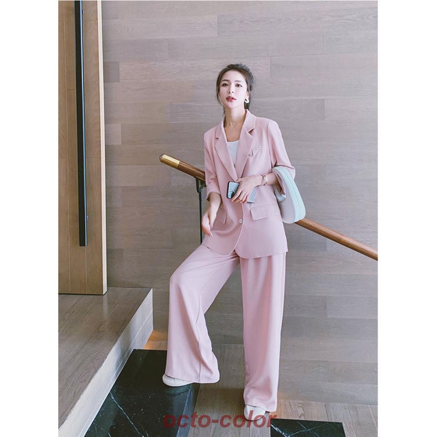 入学式 ママスーツ 母 韓国 パンツスーツ 卒業式 レディース