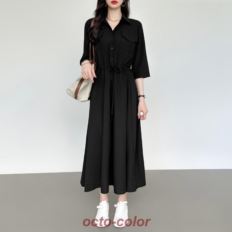 y*2様 土曜日までの出品♢ 【RED VALENTINO】　ロングシャツワンピ ロングシャツ ワンピース ハイウエスト レースアップ