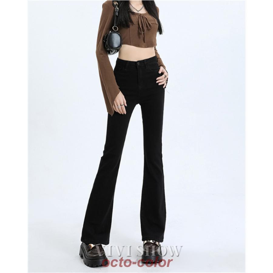 フレアパンツ デニムパンツ レディース ベルボトム ブーツカット