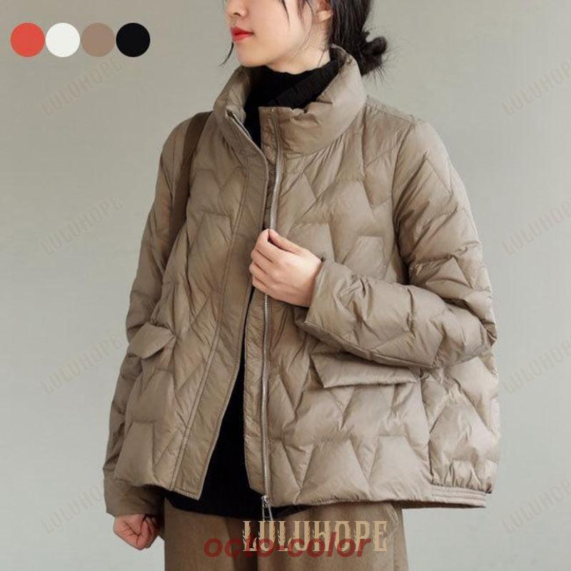 キルティングジャケット レディース ダウンジャケット 立ち襟 おしゃれ