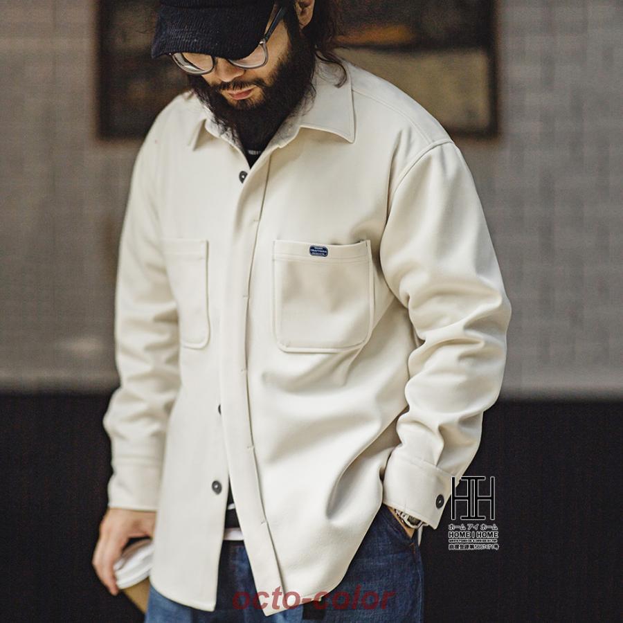 シャツジャケット メンズ 長袖シャツ メルトン cpoシャツ オーバー