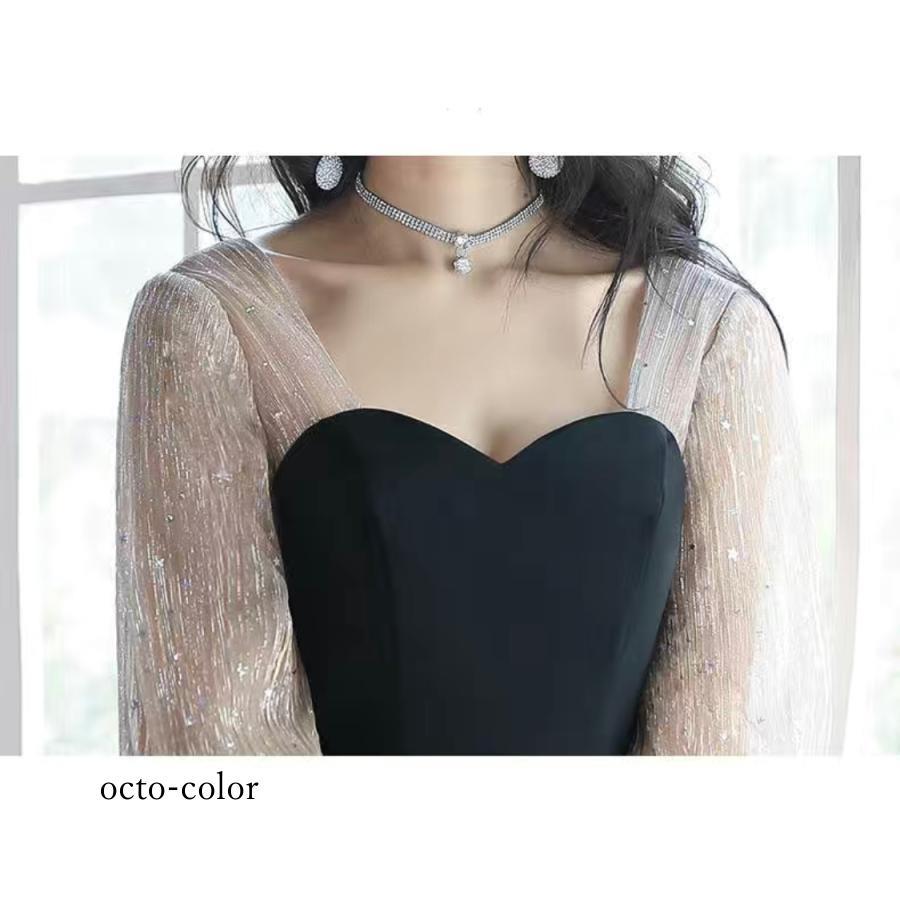 パーティードレス ミモレ丈 袖あり 結婚式 ワンピース 大きいサイズXXL 二次会 謝恩会 演奏会 発表会 大人20代 30代 40代 | ブランド登録なし | 05