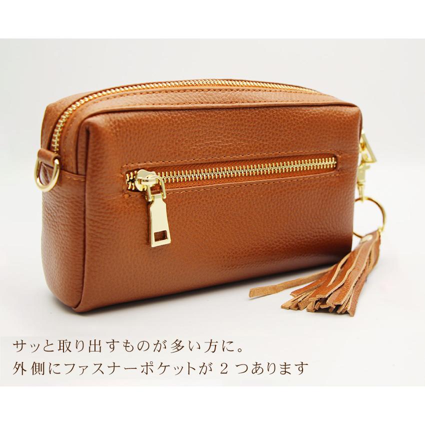 COOCO スマホショルダー 横型 ショルダーバッグ 本革 レディース