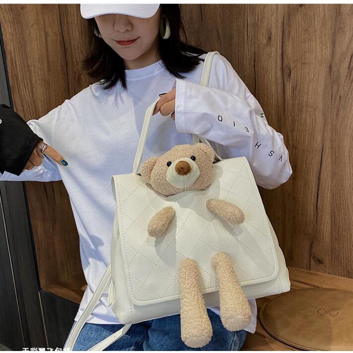レディース リュック ハンドバッグ 肩掛け 女性 かわいい おでかけ 流行り シンプル 大人 おしゃれ フェミニン 無地 高級感 レザー調 くま テディベア Bg557 Oct ショップ 通販 Yahoo ショッピング