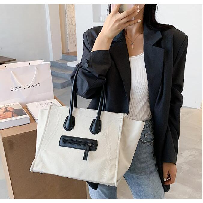 レディース 鞄 トートバッグ ホワイト ブラック 肩掛け 女性 かわいい おでかけ 流行り シンプル 大人 おしゃれ 大学 社会人 通勤バッグ 無地 Bg567 Oct ショップ 通販 Yahoo ショッピング