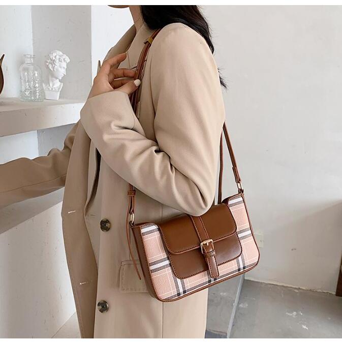 レディース 秋冬 ショルダーバッグ チェック柄 肩掛け 女性 かわいい 