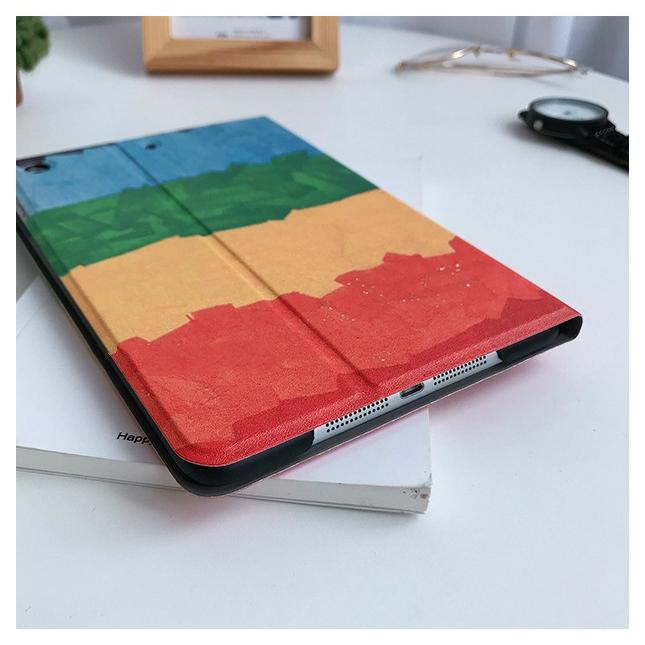 日韓風 おもしろ 可愛い カラフル 赤 緑 オレンジ 青 iPad mini1/2/3/4