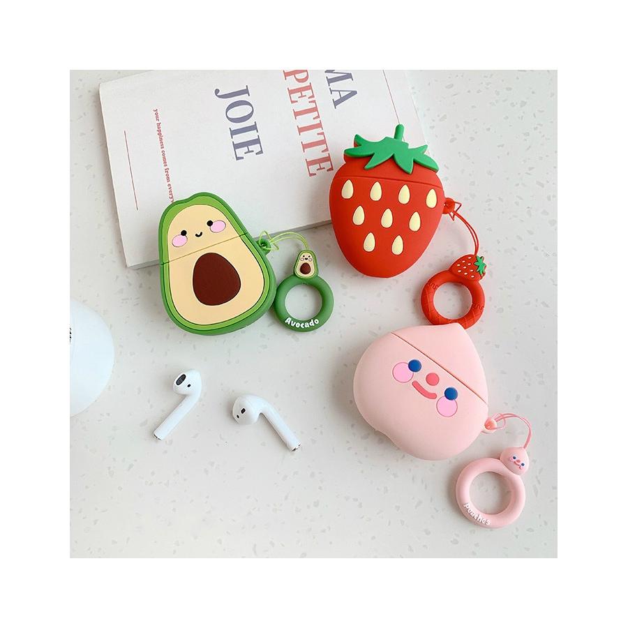 AirPods ケース 韓国 キャラクター アボカド イチゴ 桃 Apple かわいい アクセサリー エアポッズ ケース エアポッド ケース  :HJ00733:Oct.ショップ - 通販 - Yahoo!ショッピング