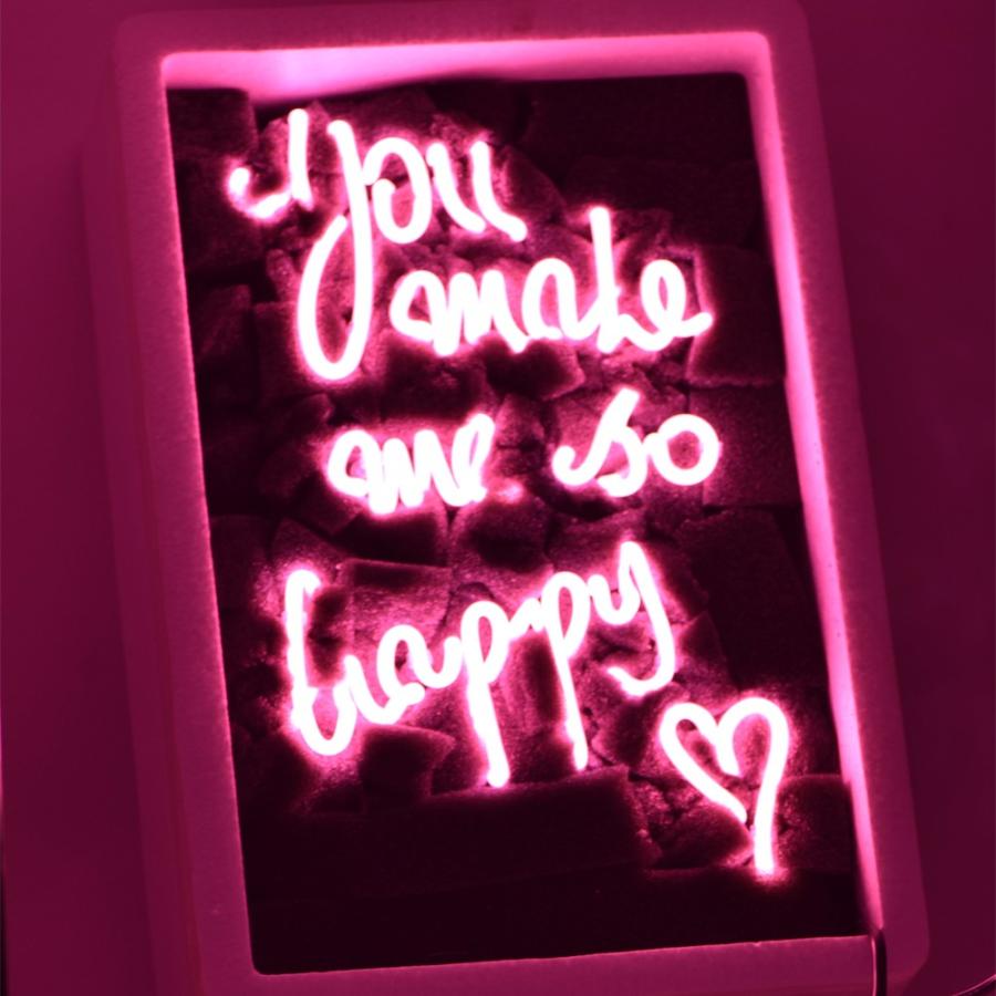 ネオン サイン TN217『YOU MAKE ME SO HAPPY』NEON SIGNネオン管、ディスプレイ ボード、カフェ、喫茶店、広告用看板、クラブ インテリア　13*8ンチ｜octshop｜03