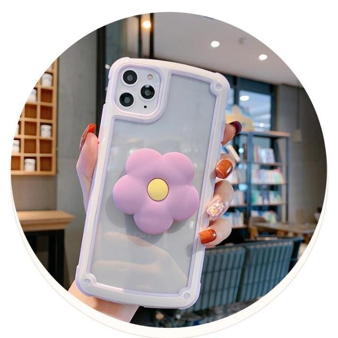 Iphone8 韓国 キャラクター Iphonexr Iphonexs Max Iphoneケース Iphone11 Pro Max プロ アイフォン ケース11 かわいい 可愛い クリアケース 花 グリップ付き Hj Oct ショップ 通販 Yahoo ショッピング