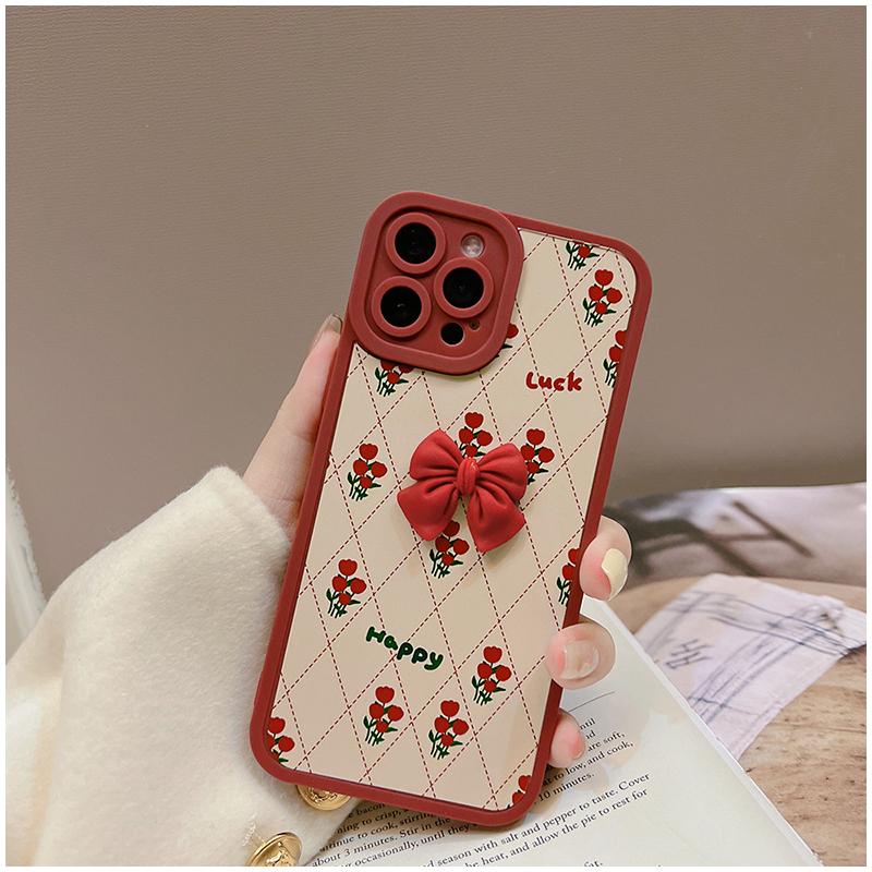 iPhone13 ケース おしゃれ Pro ケース 花 赤 可愛い iPhone12 MAX