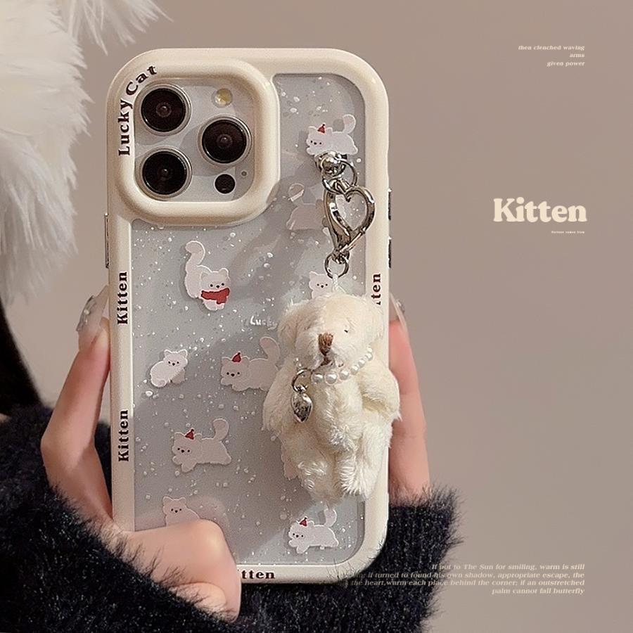 iPhone15 ケース iPhone 人気 おしゃれ 耐衝撃 ネコちゃん クリア