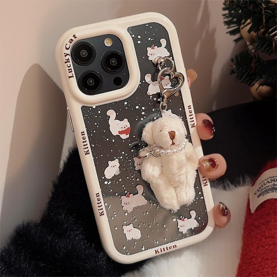 iPhone15 ケース iPhone 人気 おしゃれ 耐衝撃 ネコちゃん