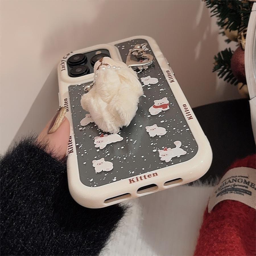 iPhone15 ケース iPhone 人気 おしゃれ 耐衝撃 ネコちゃん クリア