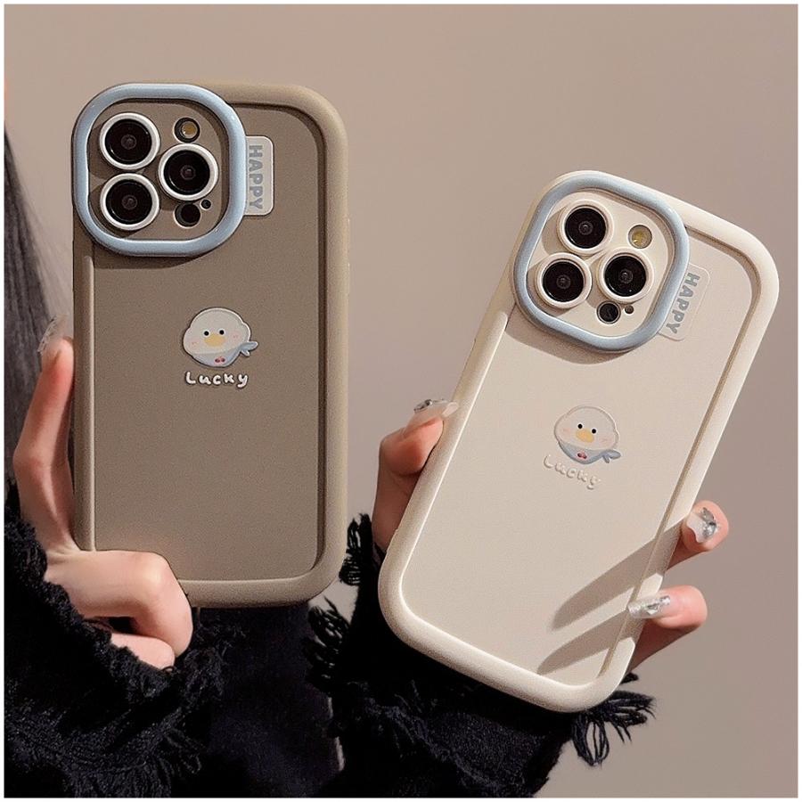 iphone15 プロ ケース 耐衝撃 ワンポイント ダック iphone 14 13 pro