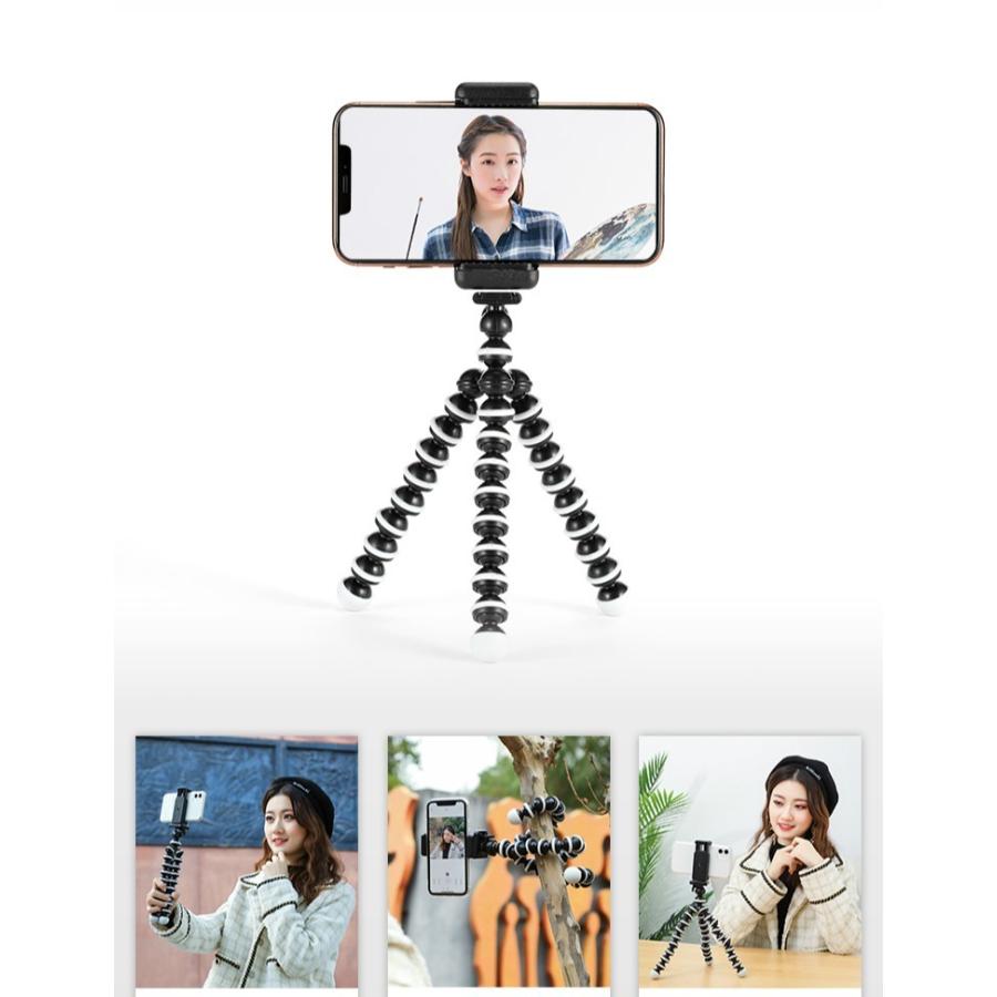 スマホ三脚 ミニ三脚 自撮り棒 タコ三脚 タコの形 三角形 携帯