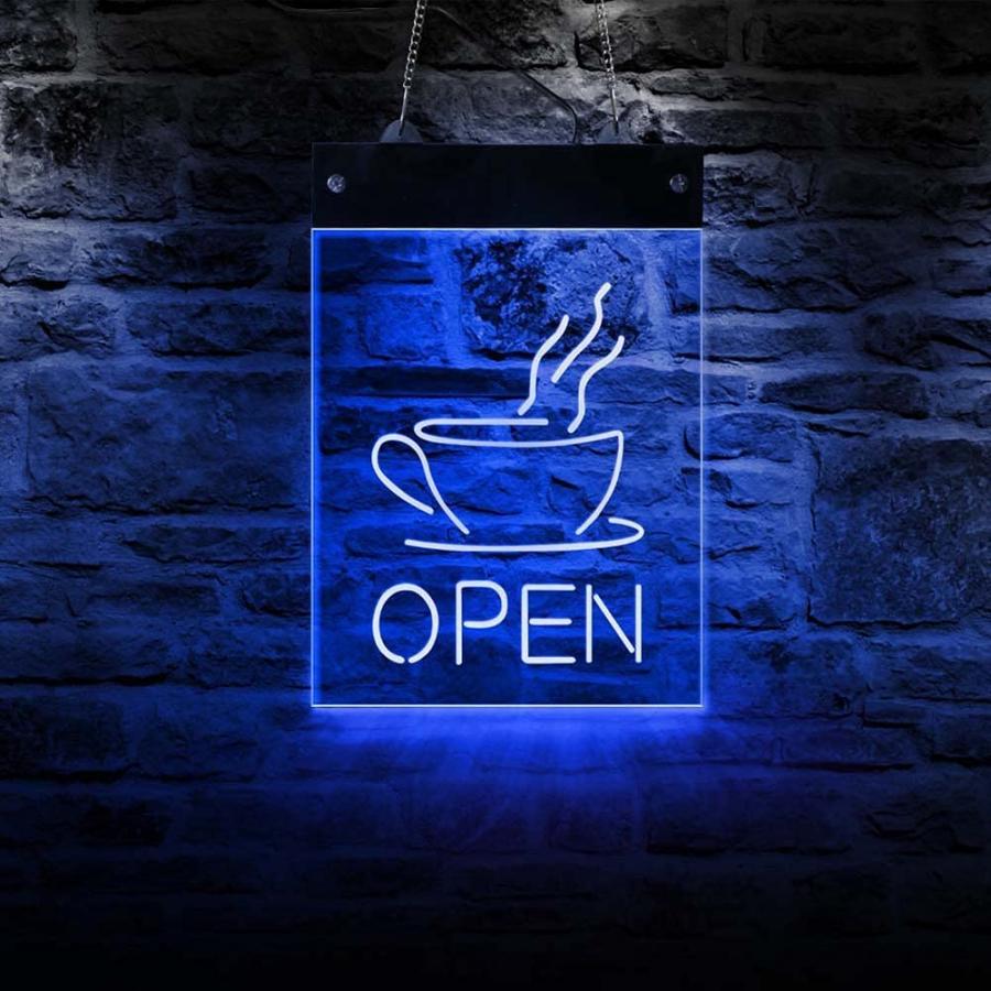 ネオンプレート サイン LED看板 OPEN 標識 coffee 店舗 広告用