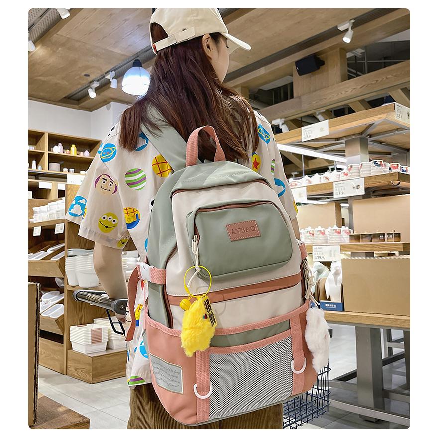 リュック バッグ 大きめ レディース 通学 学生 韓国 収納 防水 通学バッグ 大容量 可愛い くすみカラー パステル Sbg553 Oct ショップ 通販 Yahoo ショッピング