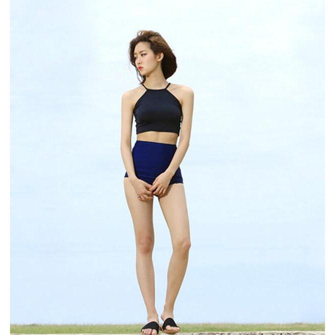 レディース ハイウエスト 水着 韓国 ビキニ 新作 人気 シンプル 可愛い 韓国ファッション インスタ映え 大人 おしゃれ ブラック ハイネックビキニ Smk539 Oct ショップ 通販 Yahoo ショッピング
