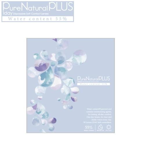 ピュアナチュラル プラス 55% 高含水 Pure Natural PLUS 30枚入 ワンデー 1day 1日使い捨て コンタクトレンズ ポスト投函 | 