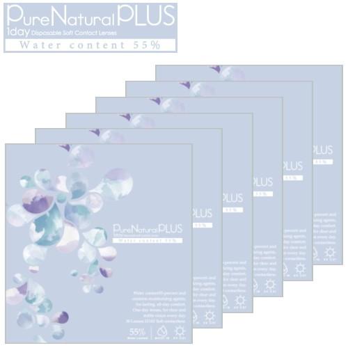 ピュアナチュラル プラス 55% 高含水 Pure Natural PLUS 30枚入 6箱 ワンデー 1day 1日使い捨て コンタクトレンズ | 