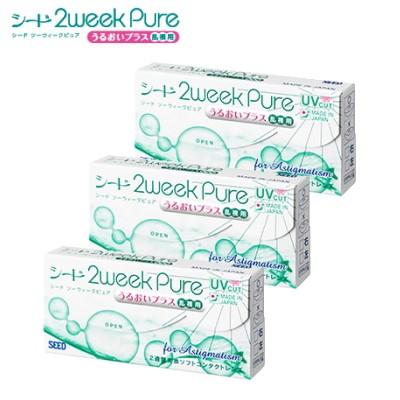 3箱 乱視用コンタクトレンズ シード SEED 2ウィークピュアうるおいプラス乱視用 6枚入り 3箱 2weekPure 日本製 ポスト投函 | 