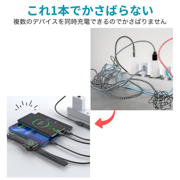 Apple Watch 充電器 アップルウォッチ 充電ケーブル 4in1 type-c Apple Watch 充電器 アップルウォッチ 充電ケーブル 4in1 type-c