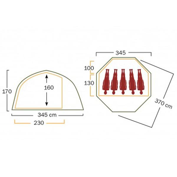 Helsport ヘルスポート Varanger Dome 4-6 Outertent+Pole 310-015 グリーン ドーム型テント アウトドア 釣り 旅行用品 キャンプ キャンプ用テント｜od-yamakei｜02