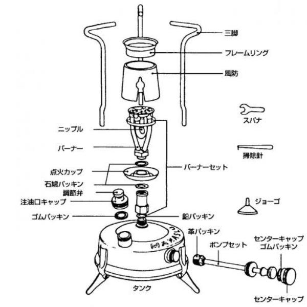 MANASLU(マナスル) スペアパーツ 121/126兼用 調整弁(注油口ネジ) 02124  ツール ストーブ ランタン ヒーター ウォーマー アウトドア　シングルバーナーコンロ｜od-yamakei｜02