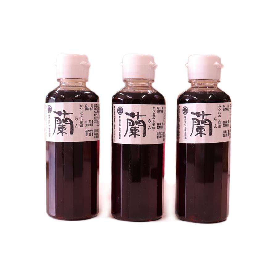 醤油 高級かつお節醤油 蘭 0ml 3本 ギフト 新潟 土産 出汁醤油 Ranmini3set 新潟産地直送 小竹食品 通販 Yahoo ショッピング