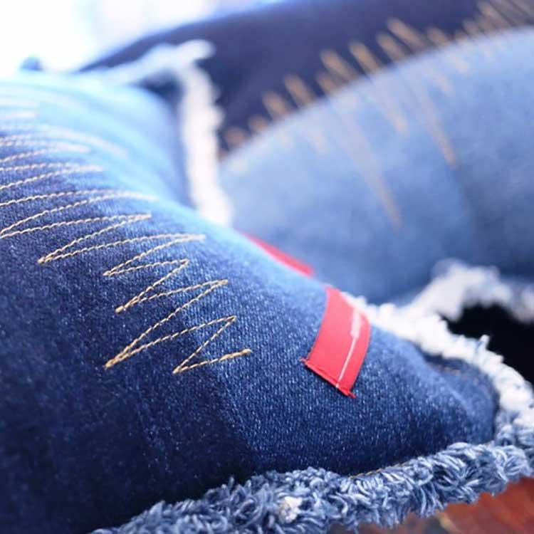 デニム 星型 クッション 岡山 デニムラボ デニムスタークッション ｜7