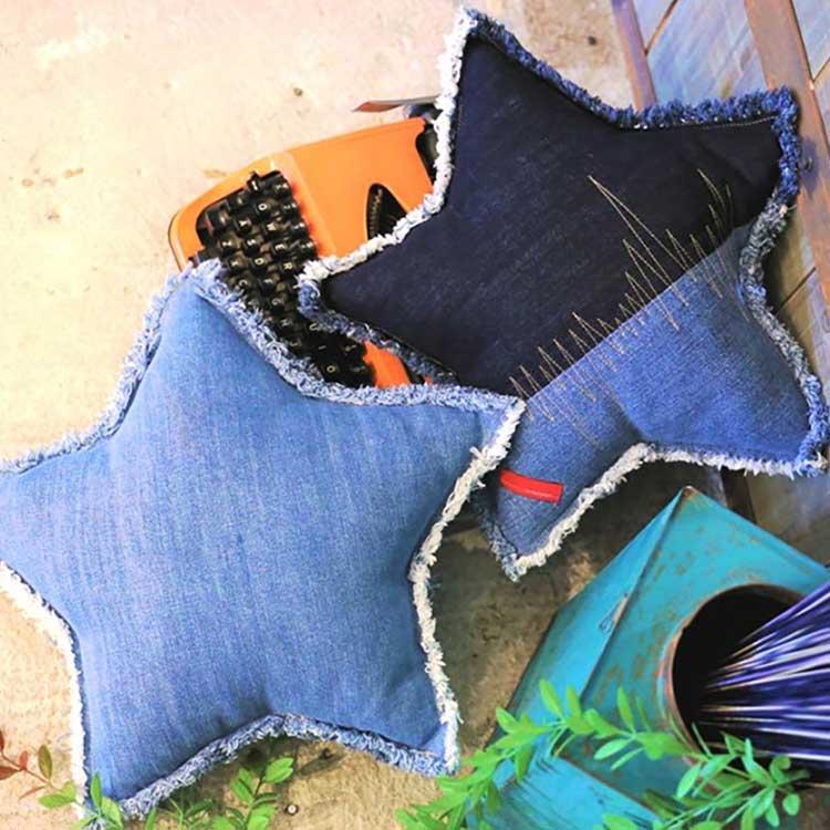 デニム 星型 クッション 岡山 デニムラボ デニムスタークッション ｜7