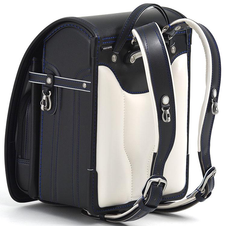 村瀬鞄行　ランドセル　レザーボルカ　LB918　ブラック×マリンブルー 村瀬鞄行 ボルカ ランドセル ブラック／マリンブルー 鋲:4ハート