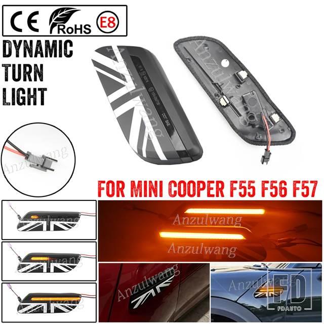 F56 mini ユニオンジャック サイドマーカー ウインカー ミニクーパー 並行輸入品 ミニクーパー 英国ユニオンジャックスタイル LED