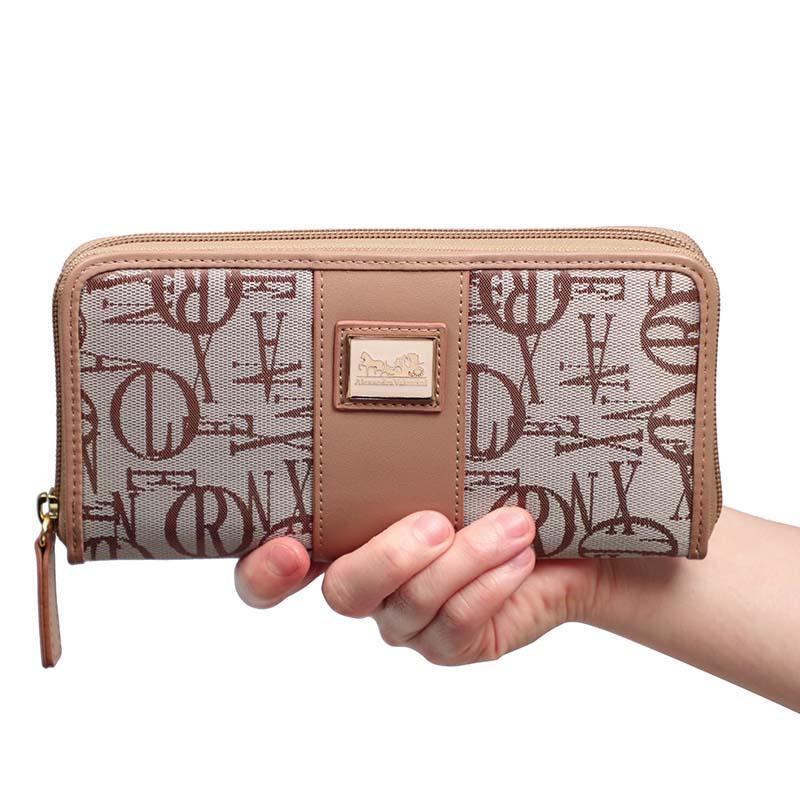 長財布 レディース 財布 大容量 コインが分けられる ジャカード 仕分け財布 機能財布 茶色 ブラウン ブランド アレキサンドラバレンティーニ ギフト プレゼント 3986 17 バッグと雑貨のお店 フルラージュ 通販 Yahoo ショッピング