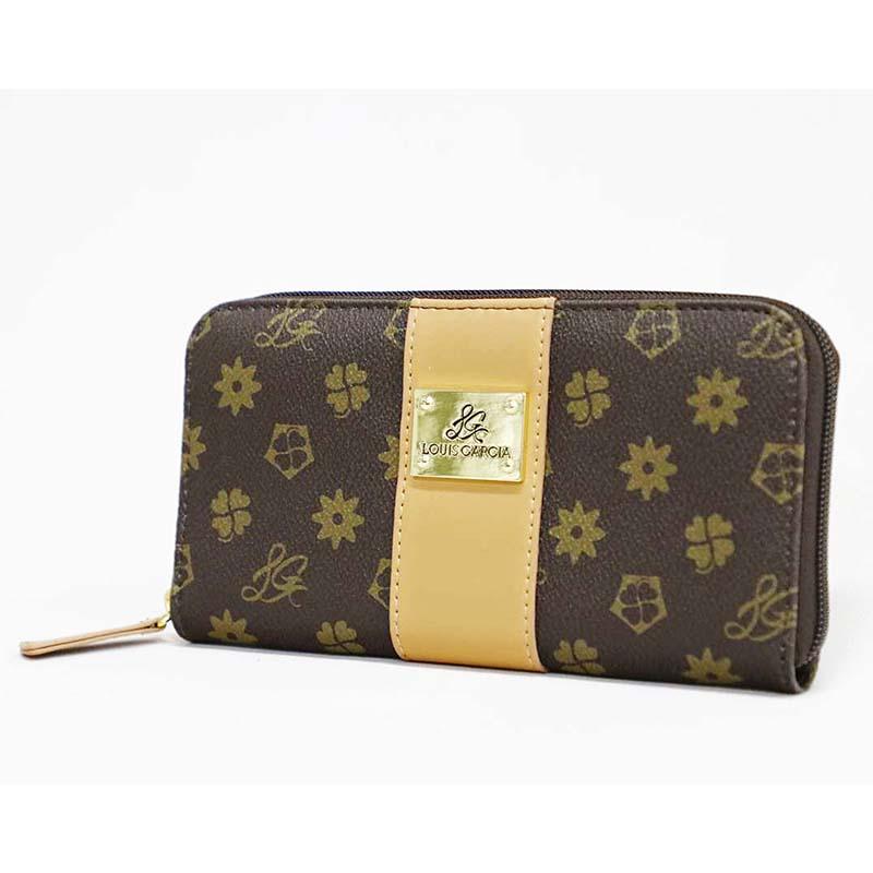 長 財布 レディース コイン 分けられる 4つに ブラウン ピンク ルイ