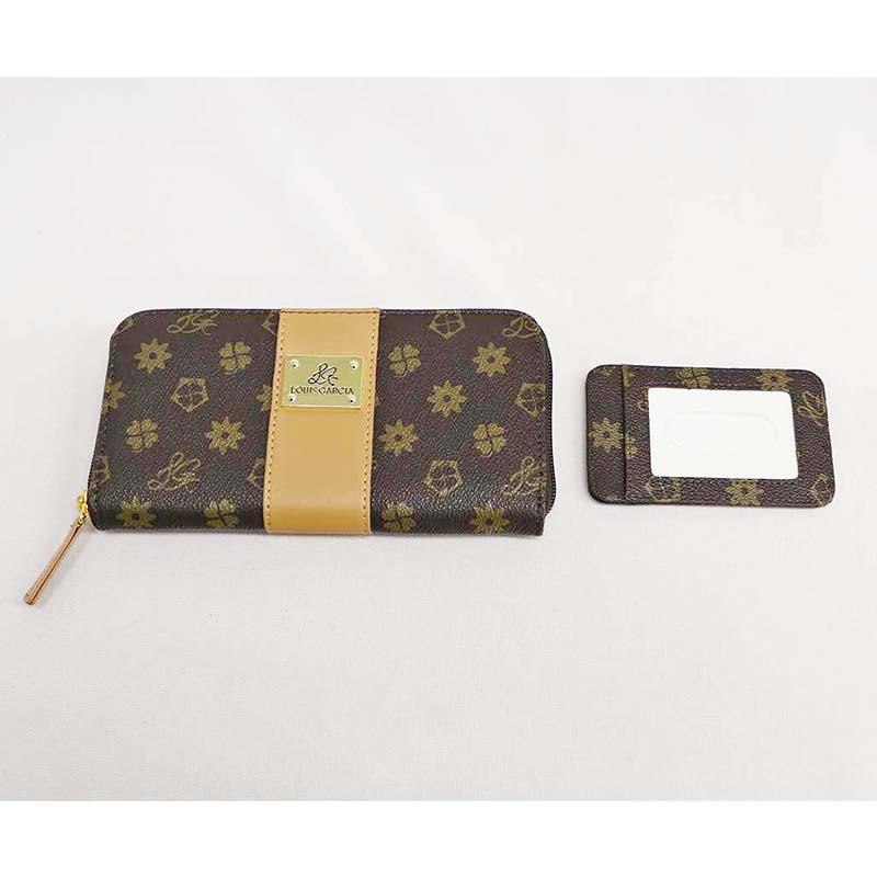 長 財布 レディース コイン 分けられる 4つに ブラウン ピンク ルイ