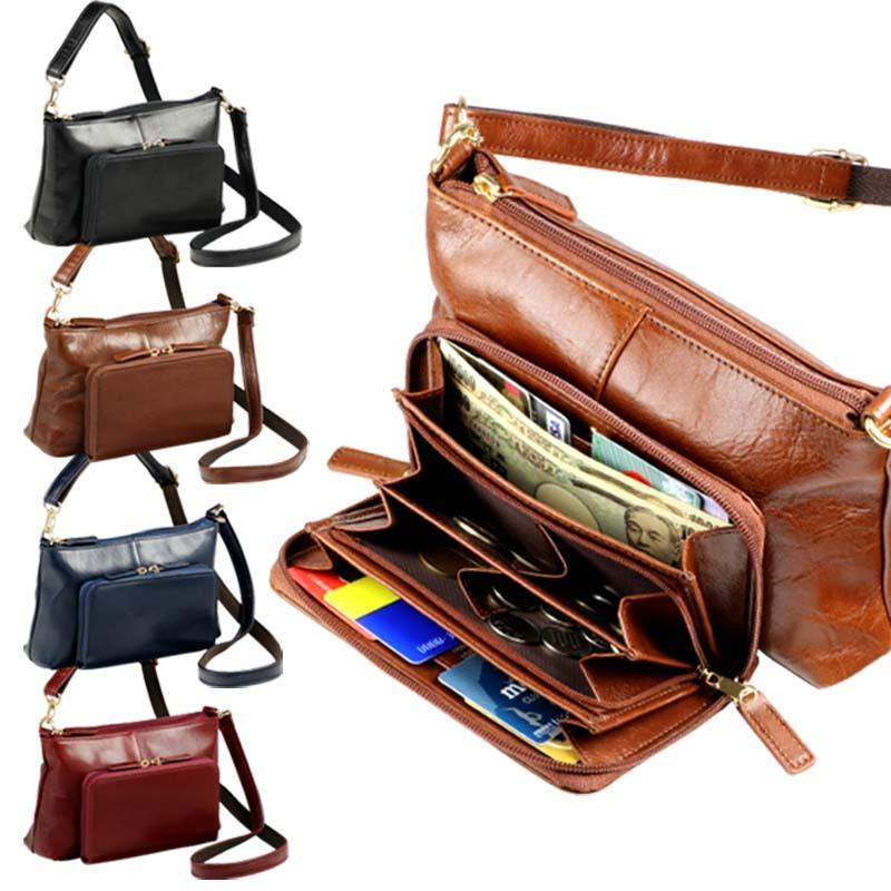 お財布ポシェット お財布ポーチ レディース メンズ 斜め掛け レディースファッション ショルダー レザー ショルダーバッグ 本革 お財布ポーチ 4071 ギフト プレゼント コインが分けられる バッグと雑貨のお店 フルラージュ イタリア