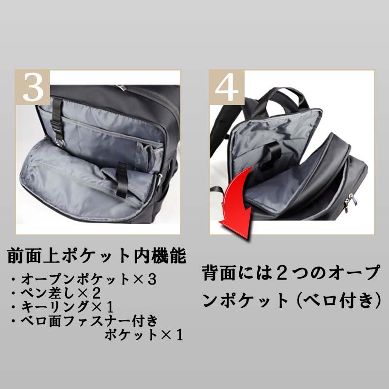 最終価格です！2way ビジネスリュック　大容量　ネイビー　ビジネスレザー ビジネスバックパック｜LIB