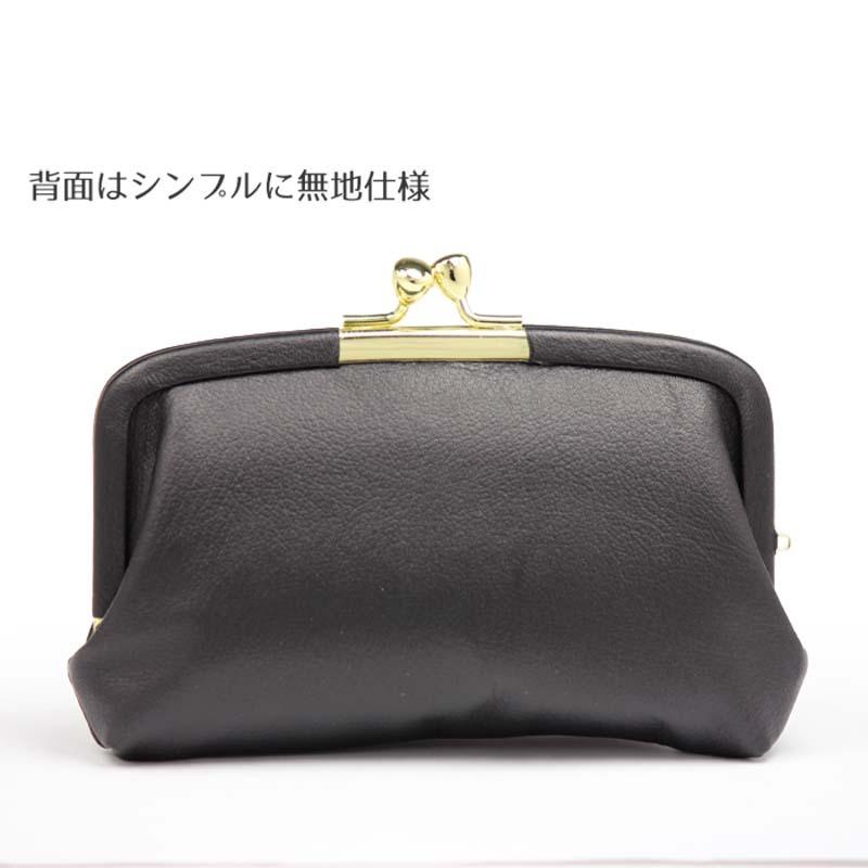 財布 がま口 レディース 印伝 とんぼ柄 がま口財布 漆塗り 口巻き 母の