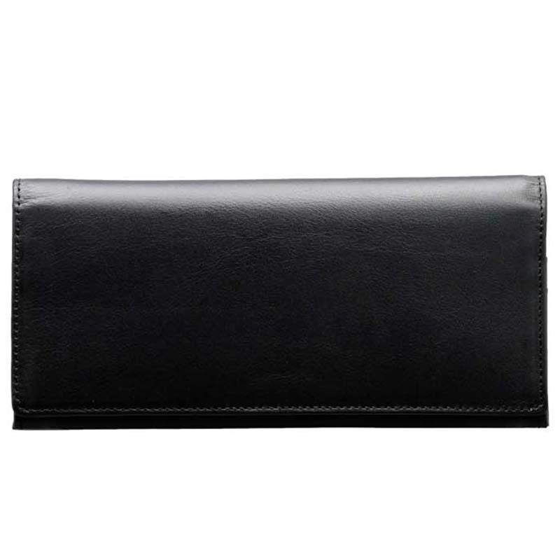 長 財布 メンズ 本革 ブランド 牛革 革 薄い 薄型 容量 ブラック 黒 父