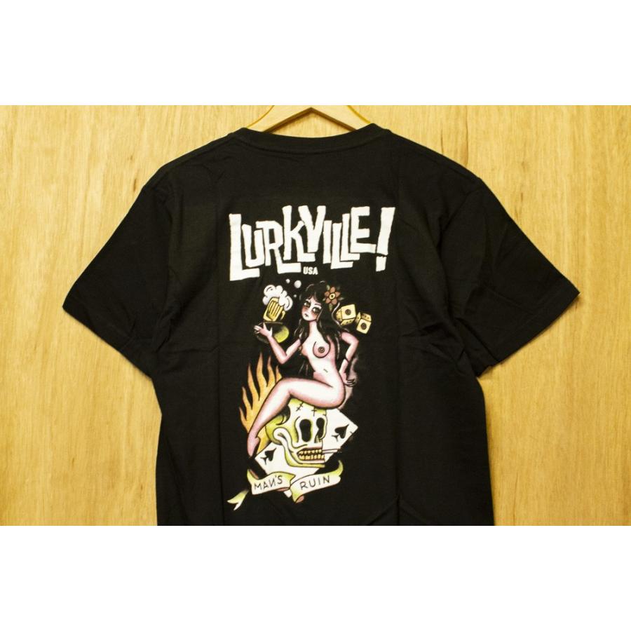 LURKVILLE MEN'S RUN S/S TEE black ラークビル Tシャツ｜oddball-skate-snow