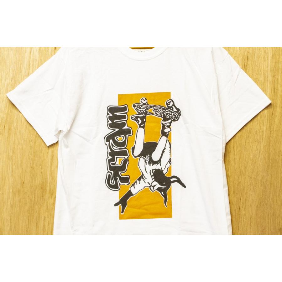 SCRAM HEELS S/S TEE white スクラム Tシャツ｜oddball-skate-snow｜02