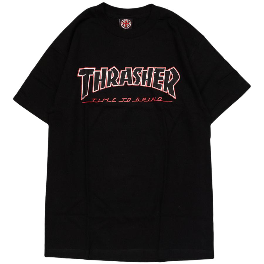 Independent Thrasher T Time To Grind S S Tee Black インディー スラッシャー Tシャツ 最も信頼できる