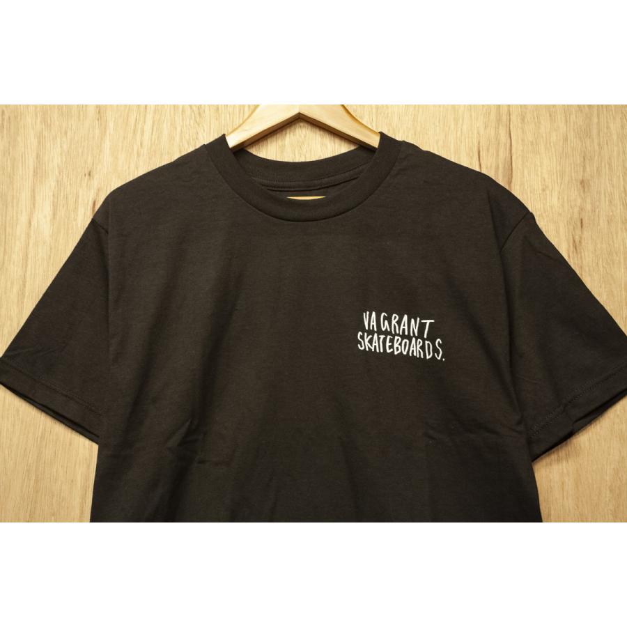 VAGRANT SKATEBOARDS HIROTTON SKULL S/S TEE black バグラント ヒロットン Tシャツ｜oddball-skate-snow