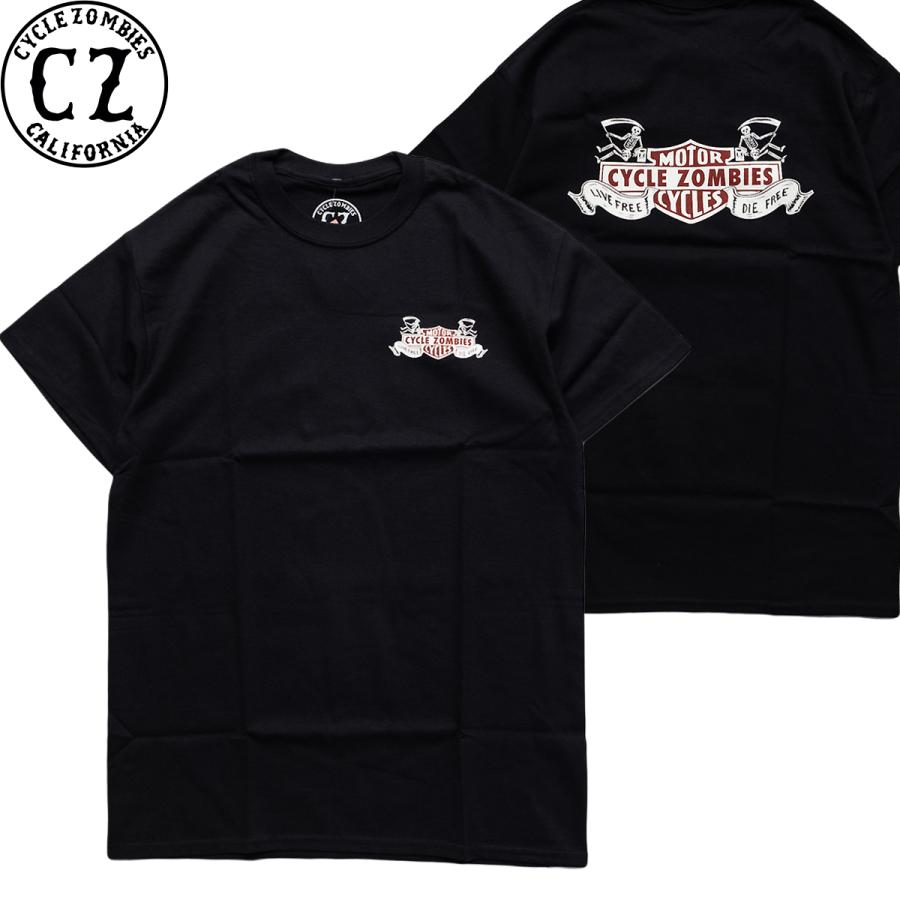 CYCLE ZOMBIES DIE FREE S/S TEE black サイクルゾンビーズ Tシャツ
