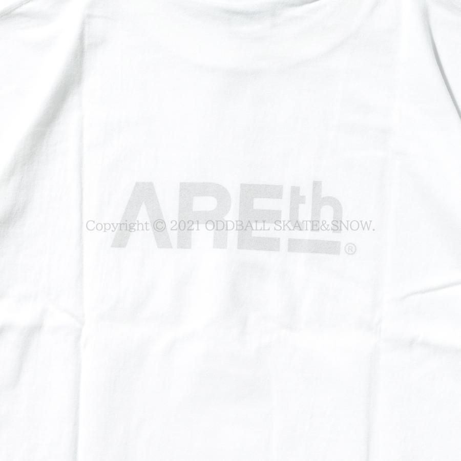 AREth LOGO S/S TEE white/l.grey print アース Tシャツ｜oddball-skate-snow｜02